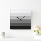 Moderne grijswaardenpatroon met zwarte grijswaarde vierkante klok (Huis)