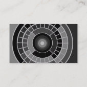 Moderne grijswaardenwielkunst visitekaartje (Achterkant)