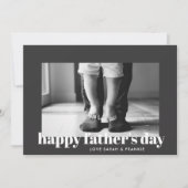 Moderne Grijze Aangepaste Foto | Happy Vaderdag Kaart (Voorkant)