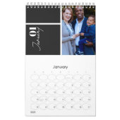 Moderne Grijze aangepaste meerjaarlijkse feestdag  Kalender (Jan 2026)