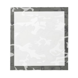 Moderne Grijze Abstracte Camo Camouflage Notitieblok