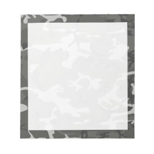 Moderne Grijze Abstracte Camo Camouflage Notitieblok