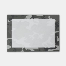 Moderne Grijze Abstracte Camo Camouflage Post-it® Notes