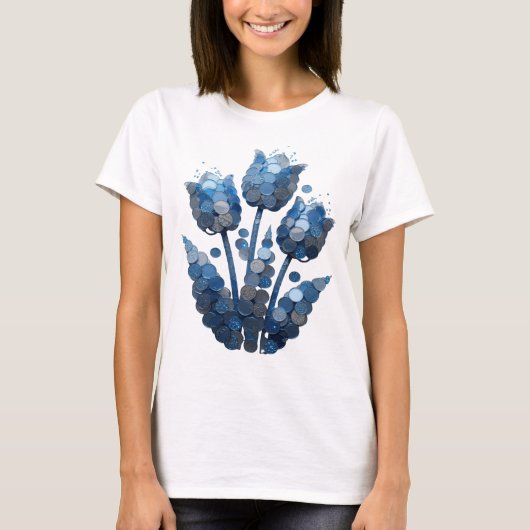 Moderne grijze ABSTRACTE KUNST Statement Design T-shirt (Voorkant)