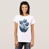 Moderne grijze ABSTRACTE KUNST Statement Design T-shirt (Voorkant volledig)