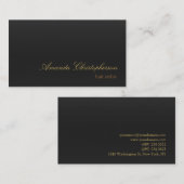 Moderne grijze achtergrondlijst met haar voor scri visitekaartje (Voorkant / Achterkant)