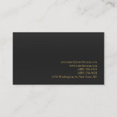 Moderne grijze achtergrondlijst met haar voor scri visitekaartje (Achterkant)