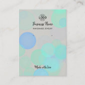 Moderne grijze blauwe belletjes oorbellen Kaart Visitekaartje (Voorkant)