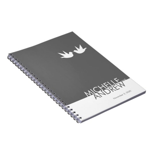 Moderne Grijze Bordorganisator Notitieboek (Rechterzijde)