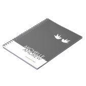 Moderne Grijze Bordorganisator Notitieboek (Linkerzijde)