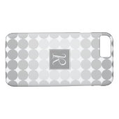 Moderne Grijze Cirkels Monogram Case-Mate iPhone Case (Achterkant (Horizontaal))