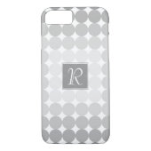 Moderne Grijze Cirkels Monogram Case-Mate iPhone Case (Achterkant)