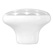 Moderne Grijze Cirkels Monogram Keramische Knop (Zijkant)