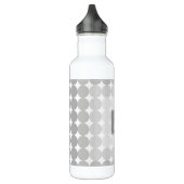 Moderne Grijze Cirkels Monogram Waterfles (Links)