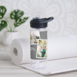 Moderne, grijze, compacte familie met meerdere fot waterfles<br><div class="desc">Moderne,  stijlvolle elegante,  hedendaagse multi-fotoreportage. De grijze kleur kan worden gewijzigd.</div>