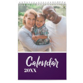 Moderne Grijze douane multi-fotorebratie C Kalender (Hoes)