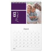 Moderne Grijze douane multi-fotorebratie C Kalender (Mar 2027)