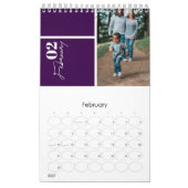Moderne Grijze douane multi-fotorebratie C Kalender (Feb 2027)