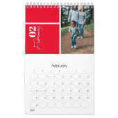 Moderne Grijze douane multi-fotorebratie C Kalender (Feb 2027)