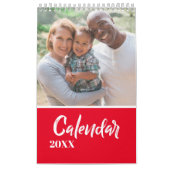 Moderne Grijze douane multi-fotorebratie C Kalender (Hoes)