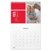Moderne Grijze douane multi-fotorebratie C Kalender (Mar 2026)