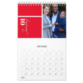 Moderne Grijze douane multi-fotorebratie C Kalender (Jan 2026)