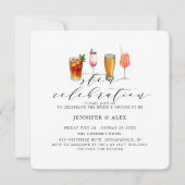 Moderne grijze Drinken voor tien celebratie Kaart (Voorkant)