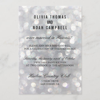 Moderne grijze elegante trouwreceptiekaart na de b kaart