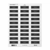 Moderne, grijze en donkergrijze professional etiket (Full Sheet)