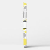 Moderne grijze en gele bellen op maat Case-Mate iPhone case (Achterkant / Links)