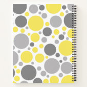 Moderne grijze en gele bubbels Aangepast recept Notitieboek (Achterkant)