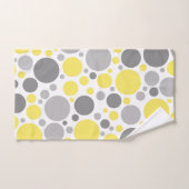 Moderne grijze en gele bubbels bad handdoek (Handdoek)