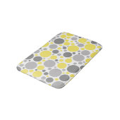 Moderne grijze en gele bubbels badmat (Gekanteld)