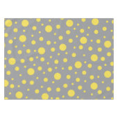 Moderne grijze en gele stippen tafelkleed (Voorkant (Horizontaal))