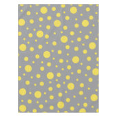 Moderne grijze en gele stippen tafelkleed (Voorkant)