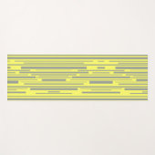 Moderne grijze en gele strepen patroon yogamat (Voorkant (horizontaal))