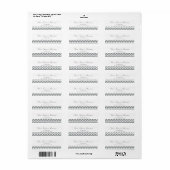 Moderne, grijze en witte chevron zigzag design, aa etiket (Full Sheet)