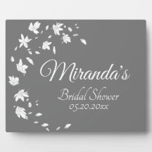 Moderne grijze en witte Floral Vrijgezellenfeest T