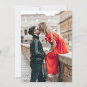 Moderne grijze en witte foto virtuele bruiloft kaart (Achterkant)