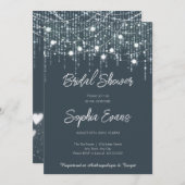 Moderne grijze en witte hanglampen Bruidsfeest Kaart (Voorkant / Achterkant)