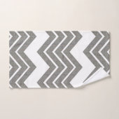 Moderne grijze en witte kleuren in het Chevron-pat Bad Handdoek (Handdoek)