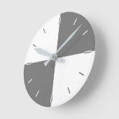 Moderne grijze en witte kleurenblokken zonder geta ronde klok (Hoek)