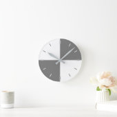 Moderne grijze en witte kleurenblokken zonder geta ronde klok (Huis)