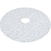 Moderne, grijze en witte sneeuwluipaard kerstmis kerstboom rok (Gekanteld)