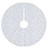 Moderne, grijze en witte sneeuwluipaard kerstmis kerstboom rok (Voorkant)