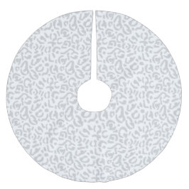 Moderne, grijze en witte sneeuwluipaard kerstmis kerstboom rok