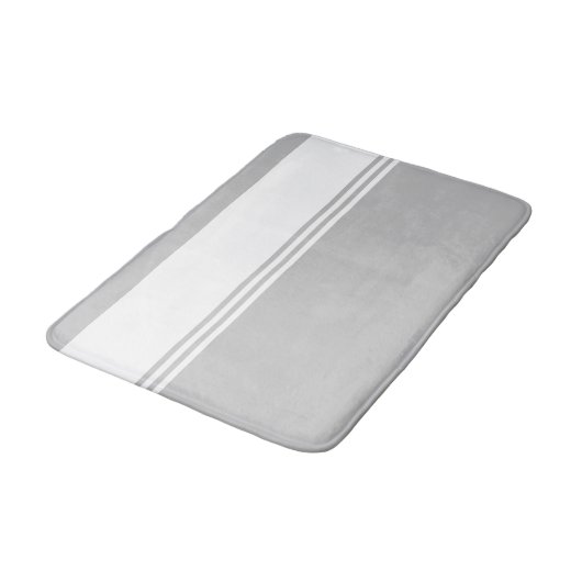 Moderne grijze en witte streep badmat (Gekanteld)