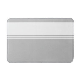 Moderne grijze en witte streep badmat