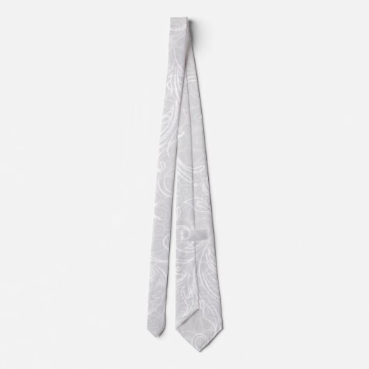 Moderne grijze en witte vloeren stropdas (Achterkant)