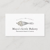 Moderne Grijze Garde Pastry Chef Visitekaartje (Voorkant)